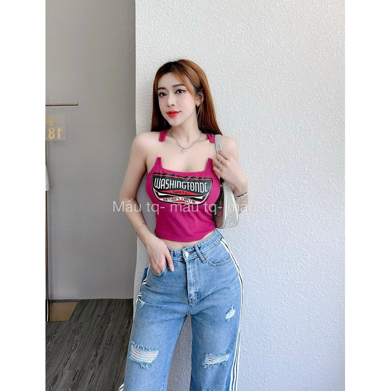Áo ba lỗ quai trong phối hình dễ thương kute