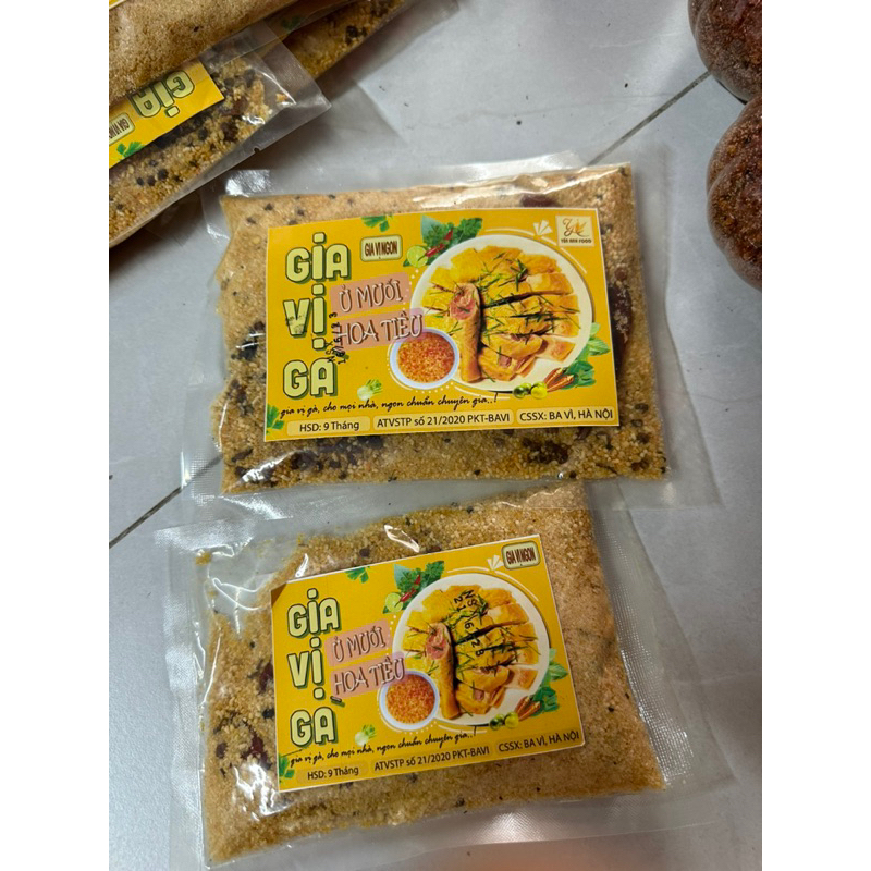 Gia vị gà ủ muối hoa tiêu dùng cho 1-2-3 con gà