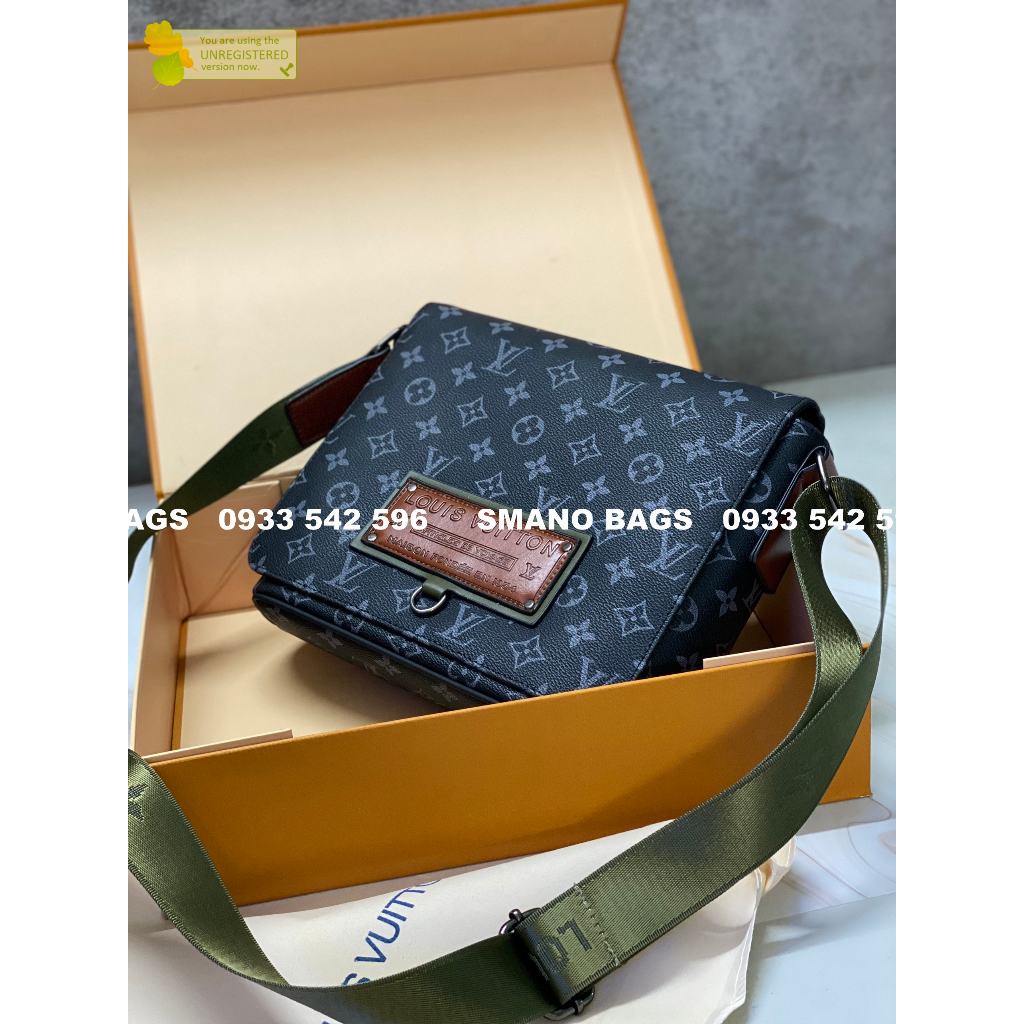 Tui deo cheo nam nu unisex size 26 L.V fullbox nam cham Smano bags hoa toc