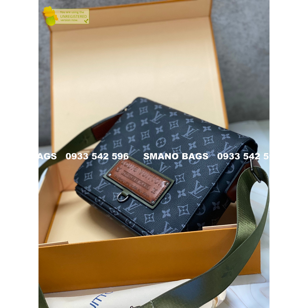 Tui deo cheo nam nu unisex size 26 L.V fullbox nam cham Smano bags hoa toc