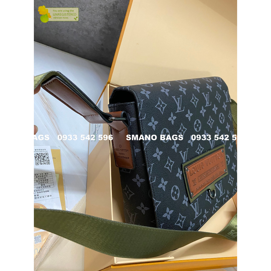 Tui deo cheo nam nu unisex size 26 L.V fullbox nam cham Smano bags hoa toc
