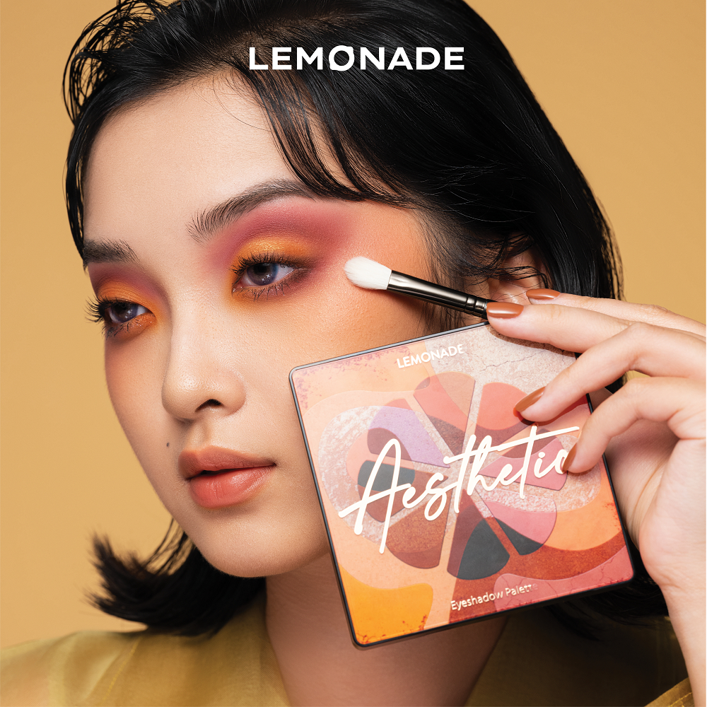Combo Lemonade Bảng phấn mắt Aesthetic Eyeshadow Palette 20.8g và Chuốt mi SuperNatural Mascara 7.5g