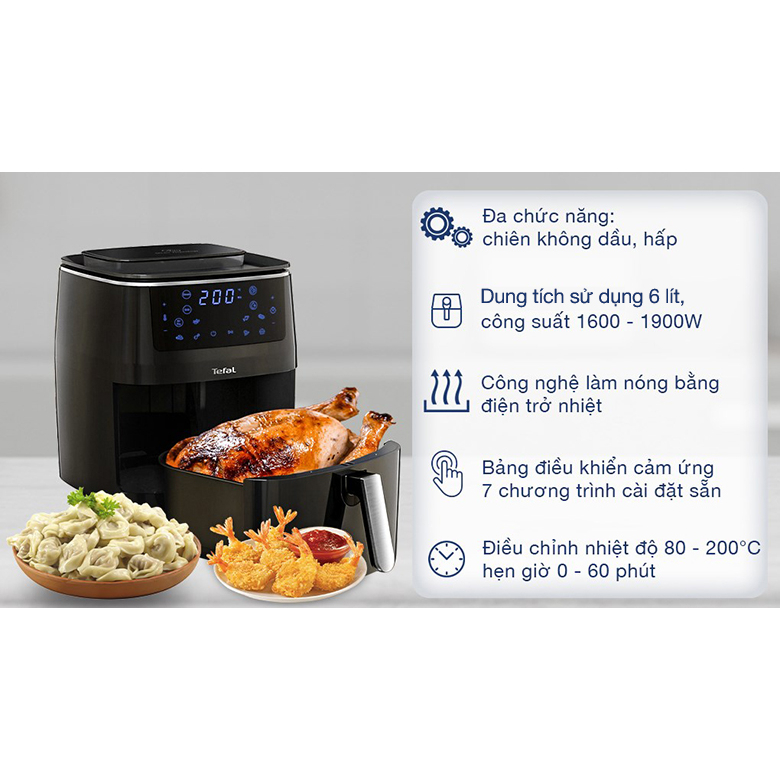 Nồi Chiên Không Dầu Tefal FW501815 9 Trong 1 Hàng Chính Hãng, Bảo Hành 24 Tháng