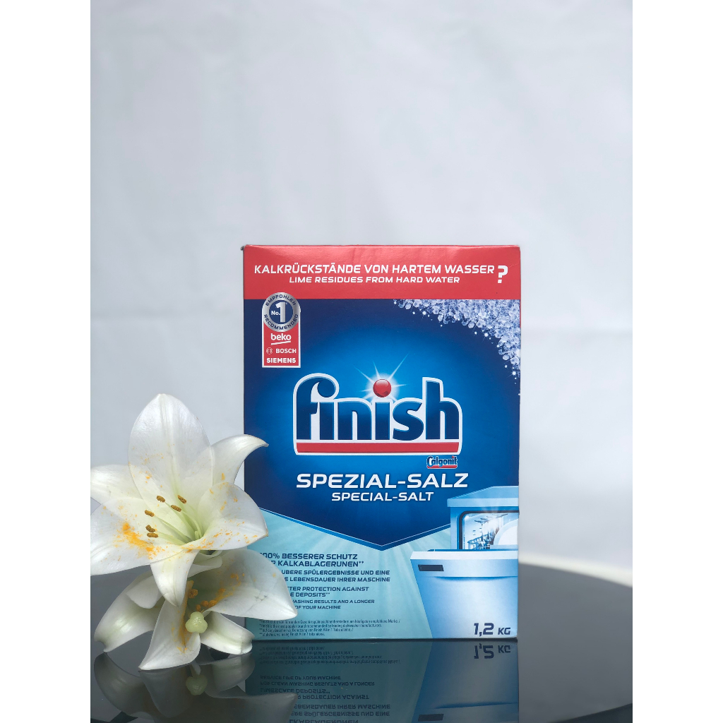 Muối rửa bát Finish Salt 4kg,1.5kg,1.2kg , Muối làm mềm nước Finish