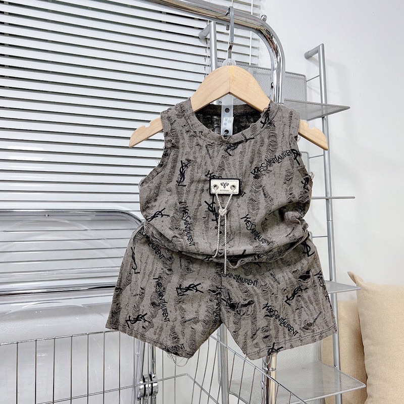 Bộ cotton rách cho bé trai