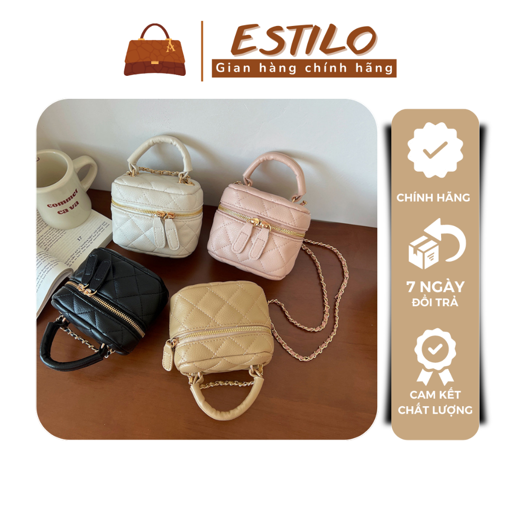 Túi cốp cầm tay, túi xách nữ đeo chéo, đeo vai ESTILO size 12cm HA357