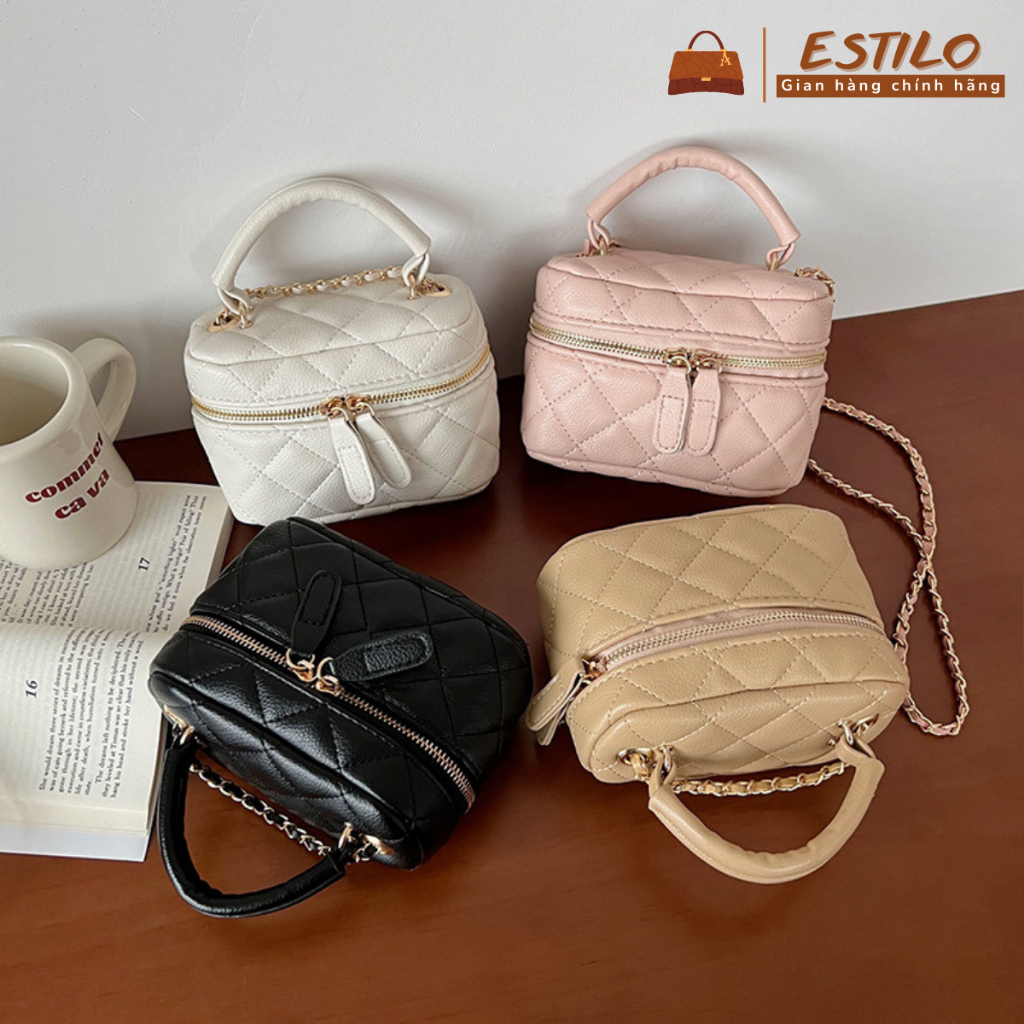 Túi cốp cầm tay, túi xách nữ đeo chéo, đeo vai ESTILO size 12cm HA357