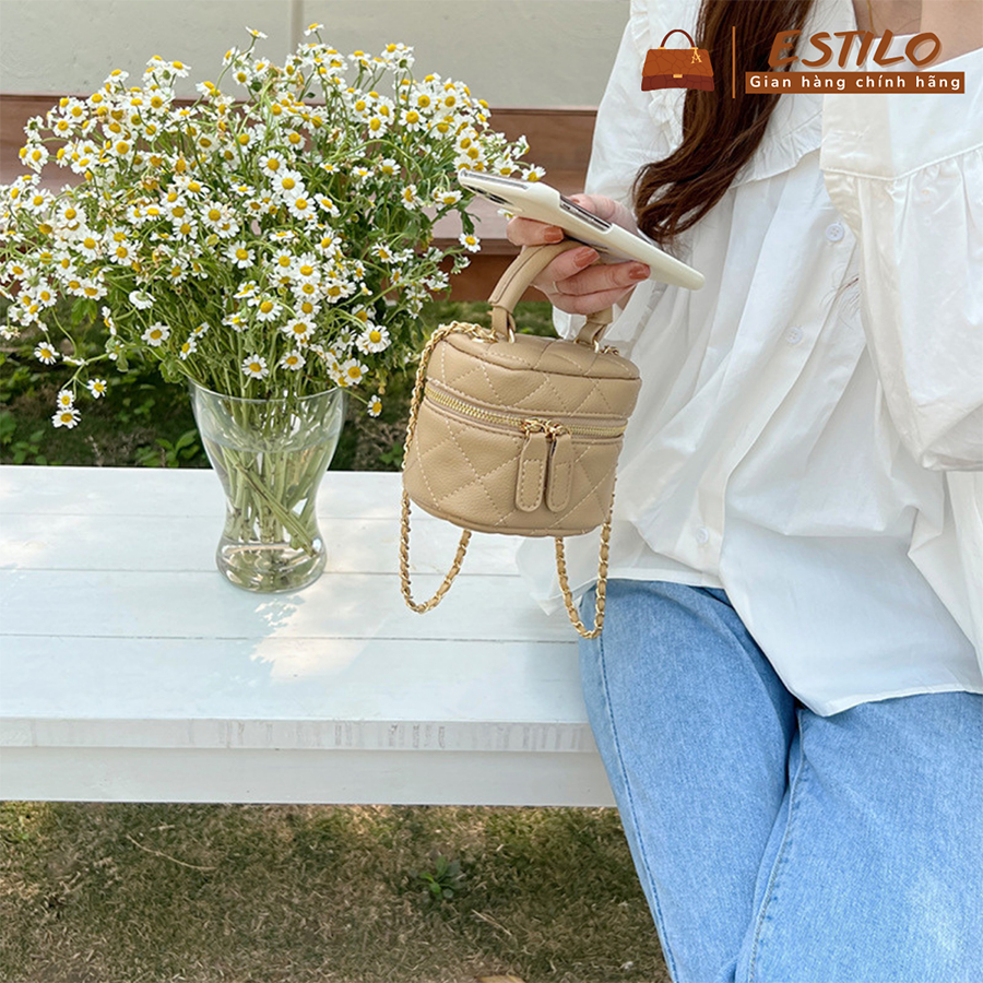Túi cốp cầm tay, túi xách nữ đeo chéo, đeo vai ESTILO size 12cm HA357