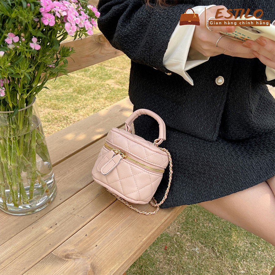 Túi cốp cầm tay, túi xách nữ đeo chéo, đeo vai ESTILO size 12cm HA357
