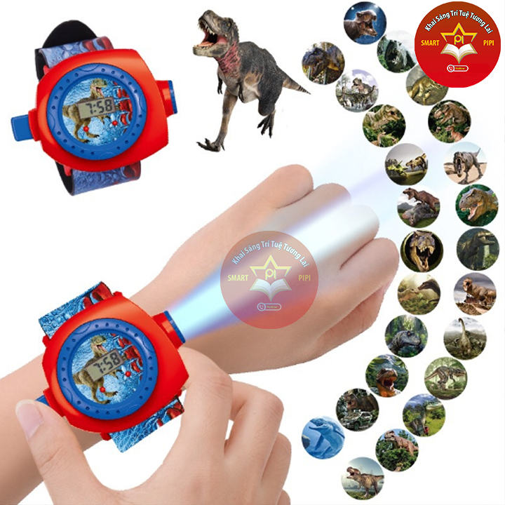 Đồng hồ đeo tay cho bé trai, gái _Đồng hồ điện tử chiếu hình 3d với 24 hình nhân vật hoạt hình thú vị, thiết kế bền đẹp