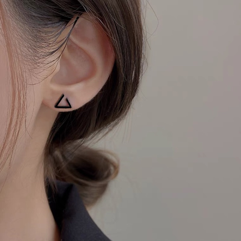 Khuyên tai nữ tam giác bạc  xinh xắn, sang chảnh |TRANG SỨC BẠC ACCESSORIES