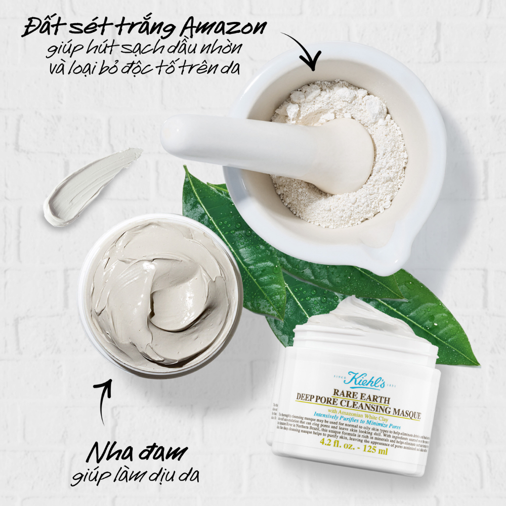 Mặt Nạ Đất Sét Kiehl's Rare Earth Deep Pore Cleansing Masque