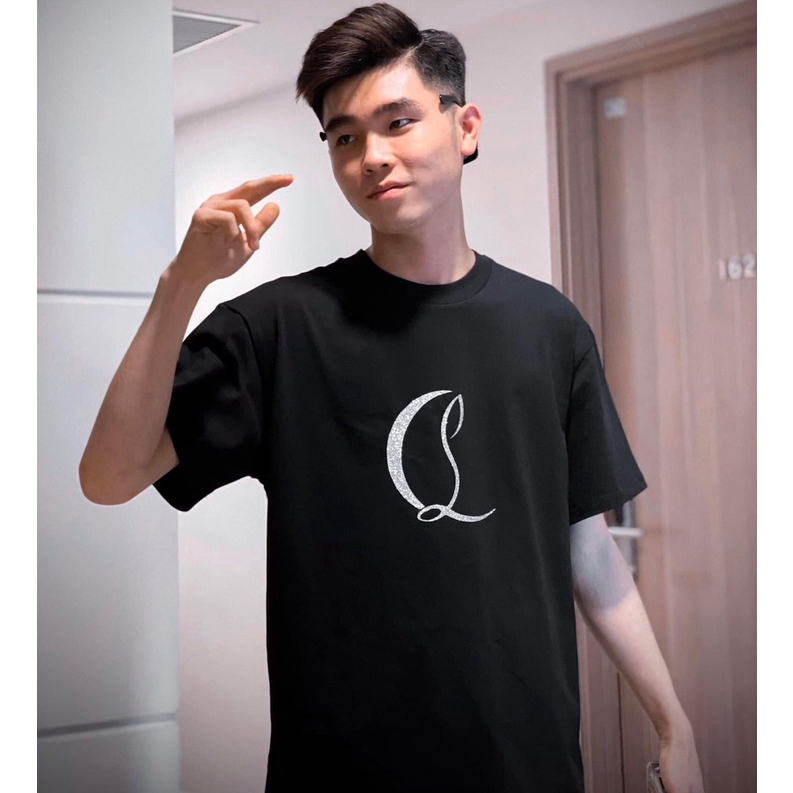 Áo Phông Nam LC In Nhũ Chất Liệu Cotton- Áo From Dáng Unisex Nam Nữ Hottend 2023