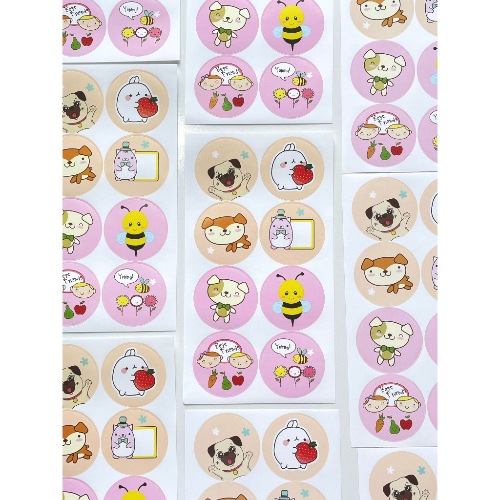 Sticker cảm ơn hình con ong CTE 042/043-Nhãn dán niêm phong hoặc trang trí, quà lưu niệm..