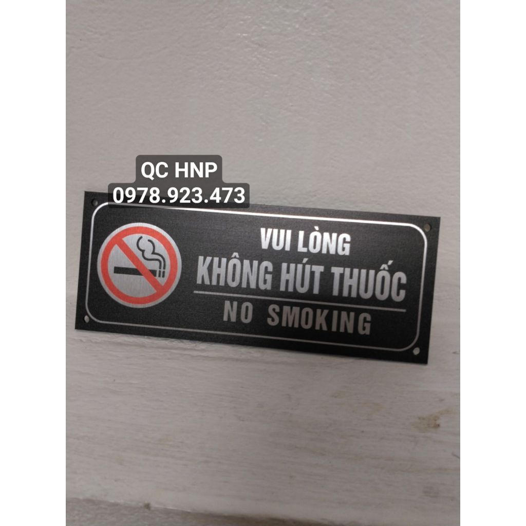 Biển hiệu không hút thuốc trong nhà vệ sinh - Biển báo quy định trong nhà vệ sinh