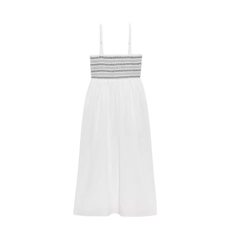 ĐẦM 2 DÂY TRẮNG MAXI PHỐI REN