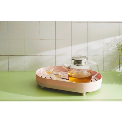 Khay úp cốc oval Sano kèm khay ráo nước tiện lợi - Chính hãng inochi, Tiêu chuẩn Nhật Bản