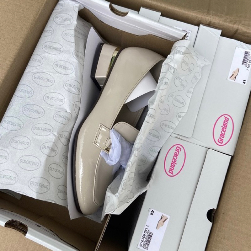 ORDER ❤️ Giày Moca xuất Âu gót vuông