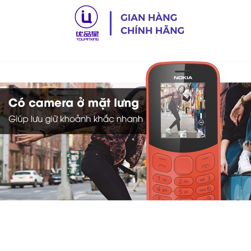 Điện thoại NOKIA 130 4G 2017 bản 2 sim siêu bền, tặng kèm pin sạc, bảo hành 12 tháng