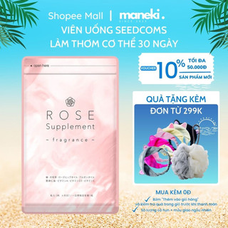  Viên uống Seedcoms Viên Tạo Hương Cơ Thể làm thơm và dưỡng trắng Rose Supplement 30 viên 30 ngày - Maneki 