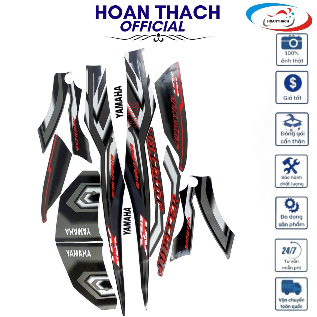 Bộ Tem Xe Máy Jupiter Mx Xám Đen HOANTHACH SP017406