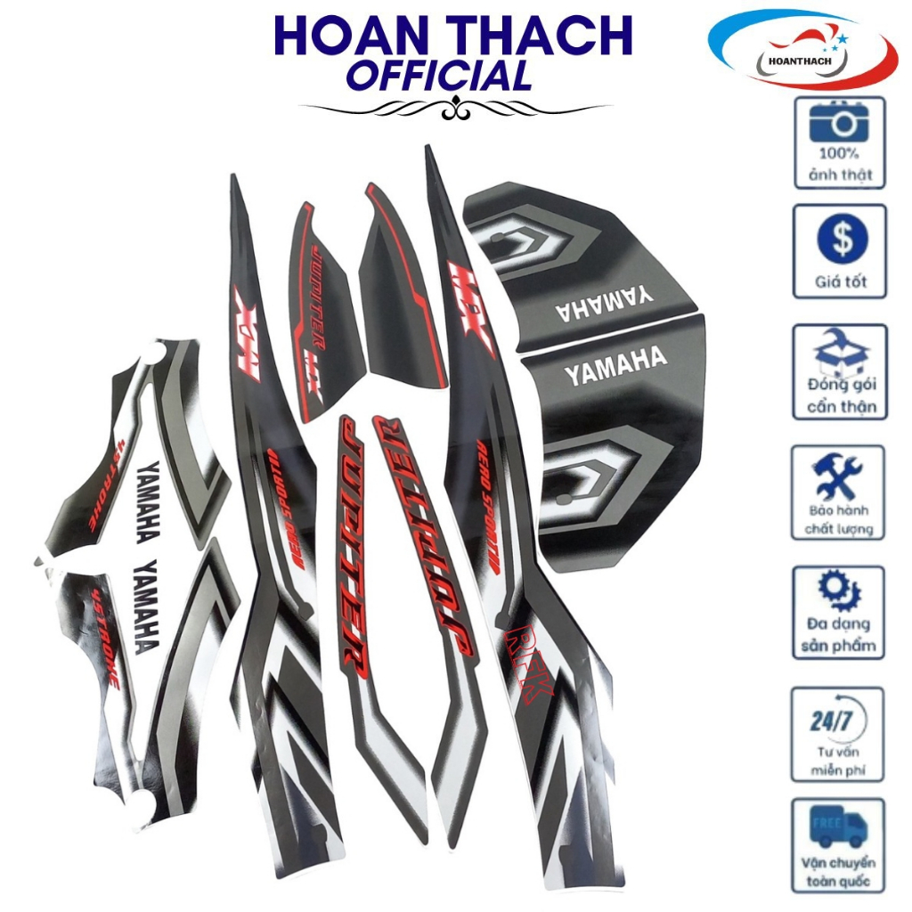 Bộ Tem Xe Máy Jupiter Mx Xám Đen HOANTHACH SP017406