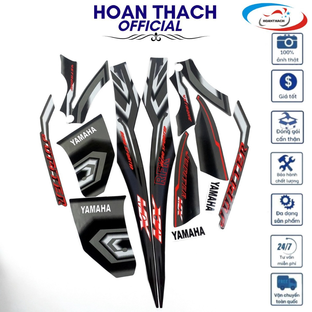 Bộ Tem Xe Máy Jupiter Mx Xám Đen HOANTHACH SP017406