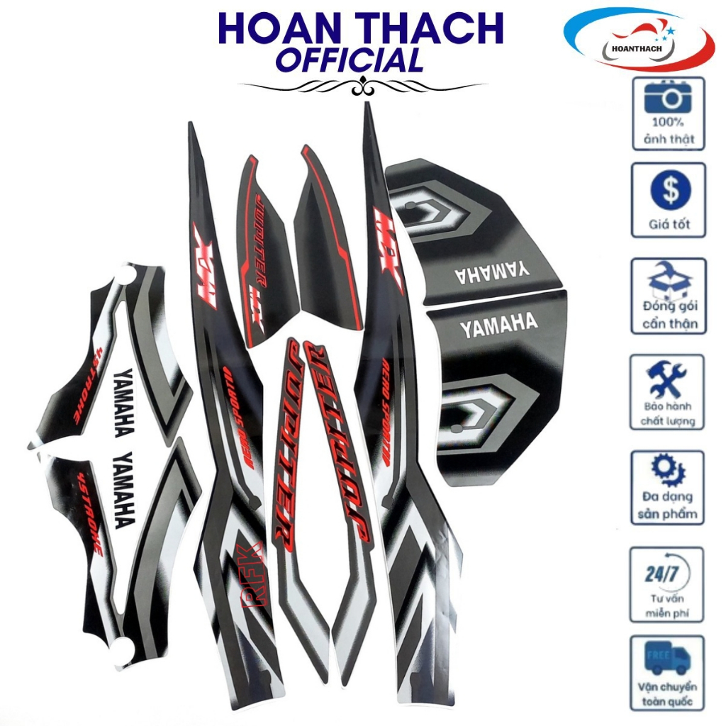 Bộ Tem Xe Máy Jupiter Mx Xám Đen HOANTHACH SP017406