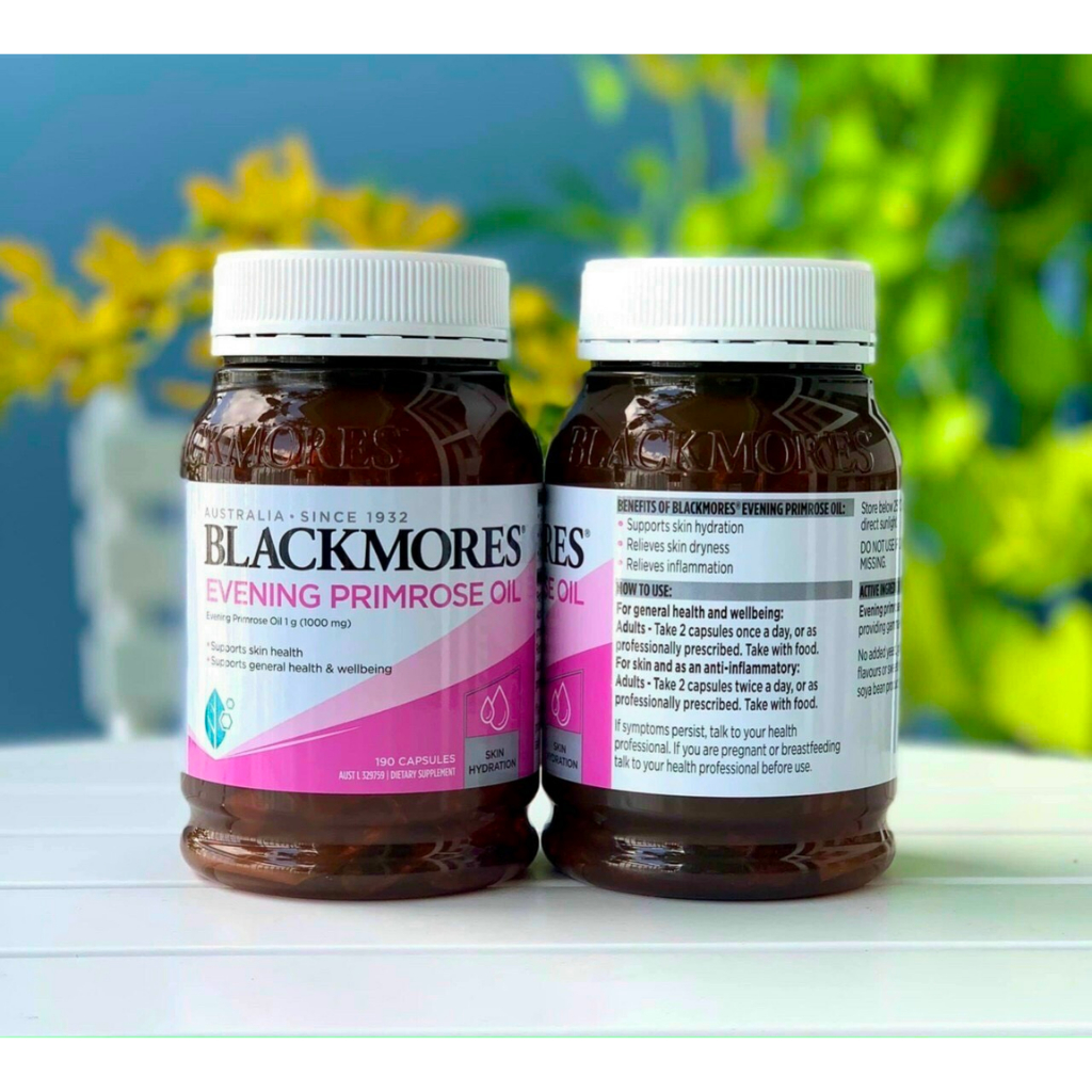 Tinh dầu hoa anh thảo Blackmore Evening Primrose Oil 1000 giúp đẹp da, cân bằng nội tiết tố - Lọ 190 viên