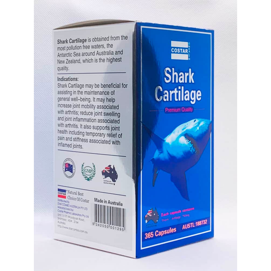 Viên Uống Sụn vi cá mập Costar Blue Shark Cartilage 750mg - Giúp Xương Khớp chắc khoẻ - 365 viên