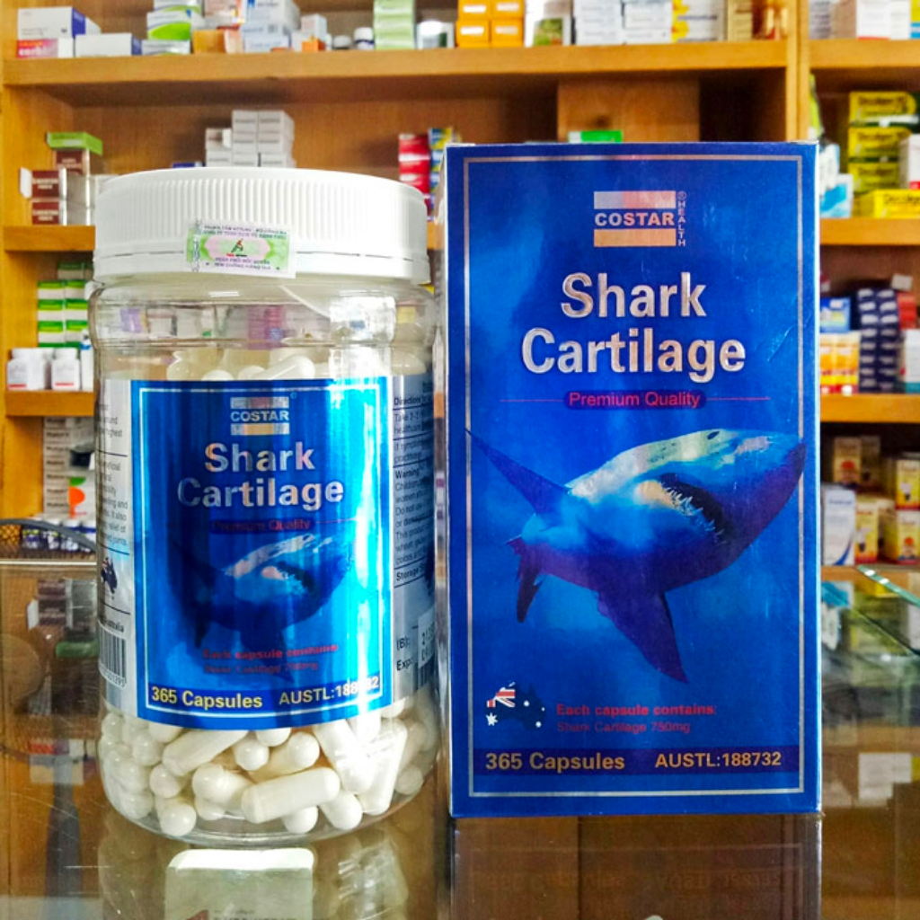 Viên Uống Sụn vi cá mập Costar Blue Shark Cartilage 750mg - Giúp Xương Khớp chắc khoẻ - 365 viên