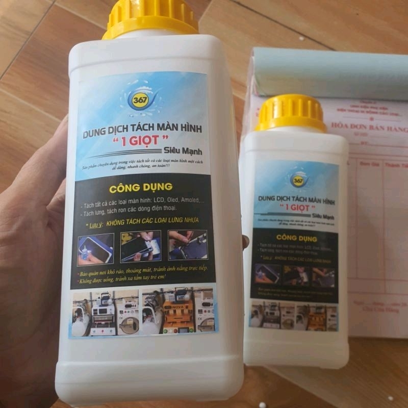 Nước tách màn hình điện thoại 1 giọt cực mạnh trọng lượng 500g