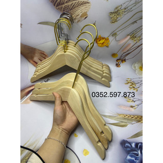 combo 20 móc gỗ mộc trẻ em, mắc treo quần áo em bé,ngang vai 32cm,phụ kiện cho shop thời trang