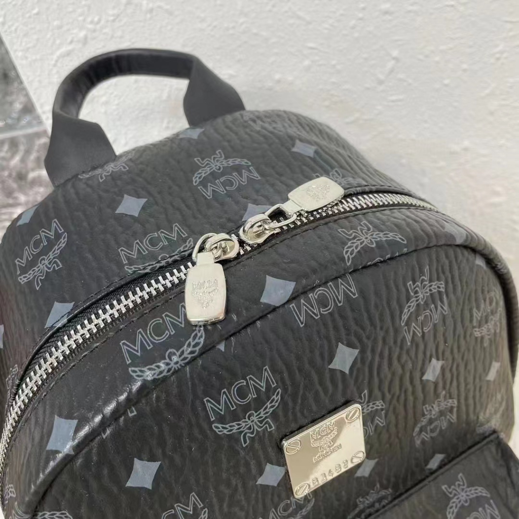 Balo họa tiết M.C.M cao cấp size nhỡ 30*27cm