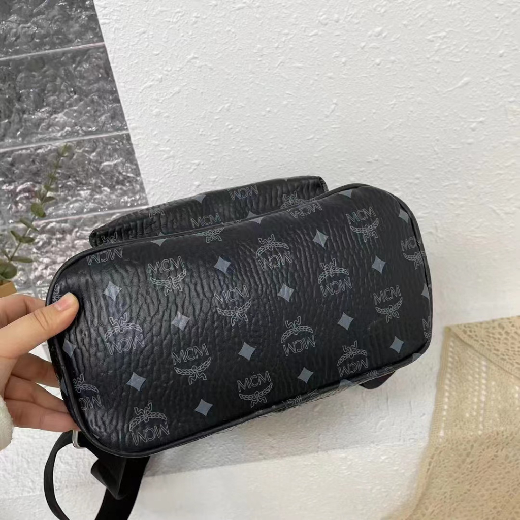 Balo họa tiết M.C.M cao cấp size nhỡ 30*27cm