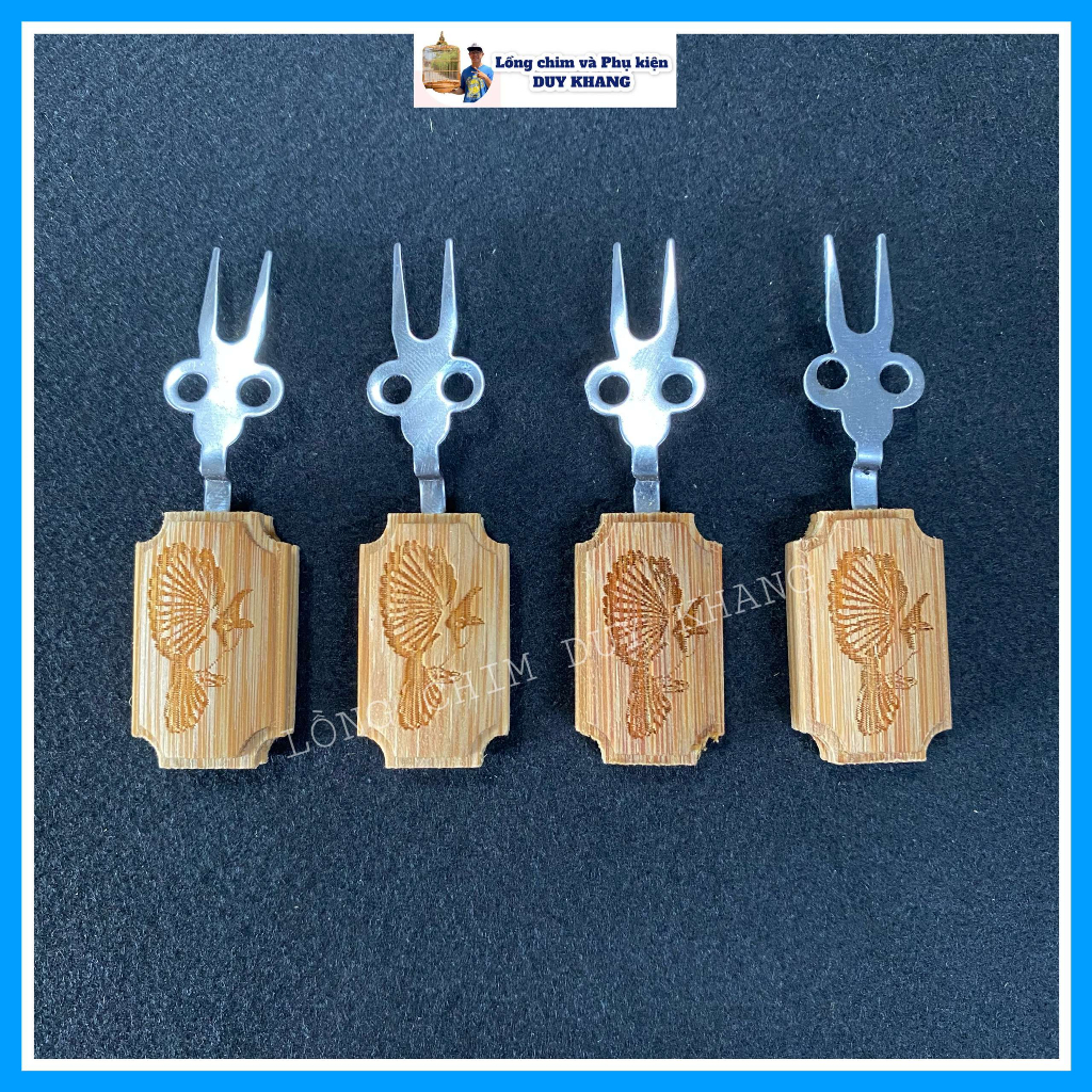 Xiên tre chào mào, xiên hoa quả mẫu chiến binh đẳng cấp - phụ kiện lồng chim Duy Khang