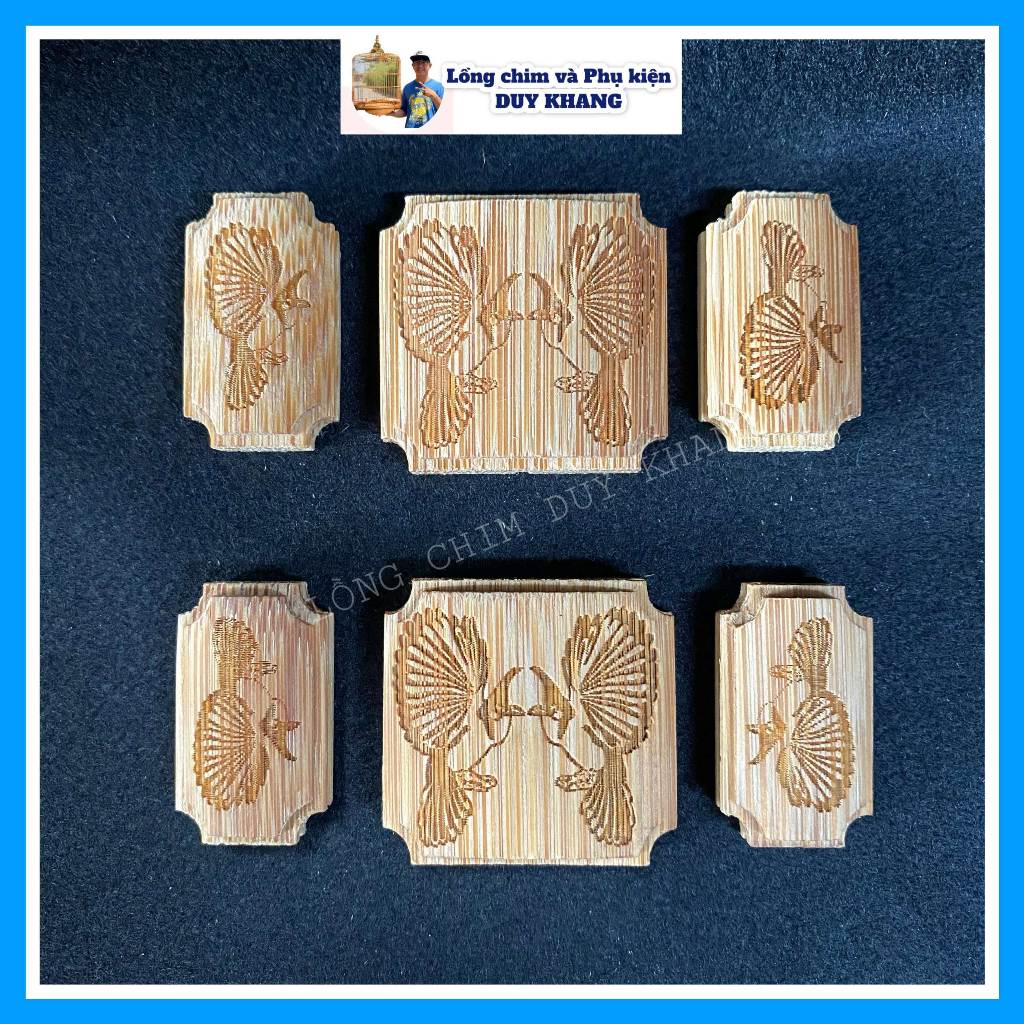 Phụ kiện đỡ cầu cóng lồng chim chào mào, chiều cao 4cm, in hình chiến binh đẳng cấp - phụ kiện lồng chim Duy Khang