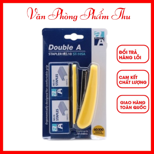 Đồ Bấm Ghim Double A No.10 ST-10SA Chính Hãng (Kèm 2 Hộp Ghim No.10)
