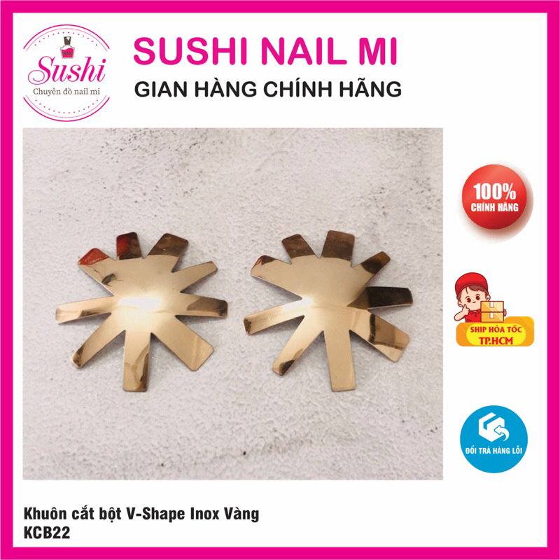 Khuôn inox cắt bột V-shape, tạo french đầu móng nhanh, đẹp  - Sushi nail mi