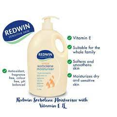 Sữa dưỡng thể REDWIN Sensitive Skin Sorbolene Moisturiser Vitamin E 1 lít dưỡng ẩm và làm sáng da toàn thân