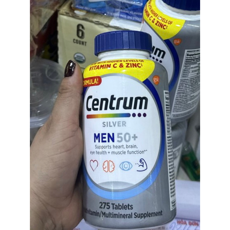 Viên Uống Tổng Hợp VITAMIN Centrum SILVER Cho Nam TRÊN 50 tuổi 275..200 viên