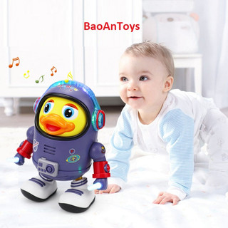 Vịt phi hành gia có đèn nhạc vui nhộn, đồ chơi space duck quà tặng bé trai bé gái.