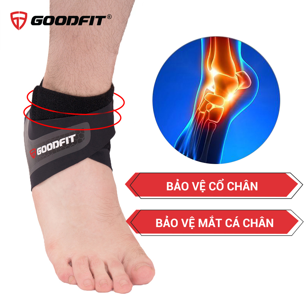 Băng quấn cổ chân, mắt cá chân, băng cổ chân đá bóng GoodFit, quấn cổ chân, bó cổ chân mỏng nhẹ thoáng khí GF611A