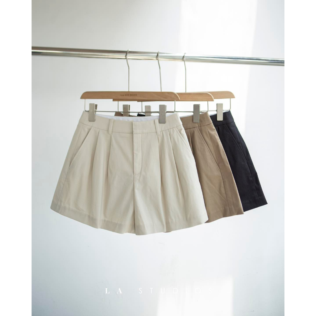 Quần Short Kaki Xếp 2 Ly Hàn Quốc