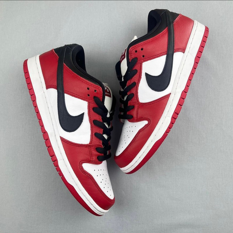 Giày SB Dunk Low Chicago Bred White Lai Au