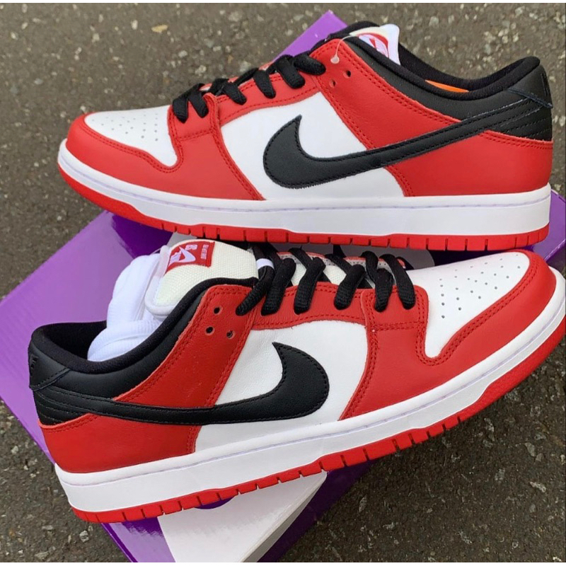 Giày SB Dunk Low Chicago Bred White Lai Au