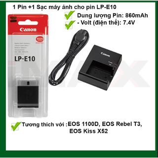Pin và sạc thay thế cho pin máy ảnh lp-e10
