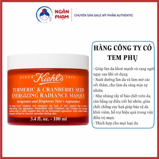 Mặt Nạ Nghệ Giúp Sáng Da, Mờ Thâm Kie.hl’s Tumeric & Cranberry Seed Energizing Radiance Masque