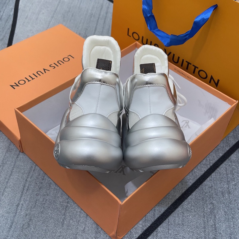 Giày LV Archligh Trắng Bạc Đế Cao Lai Au SC