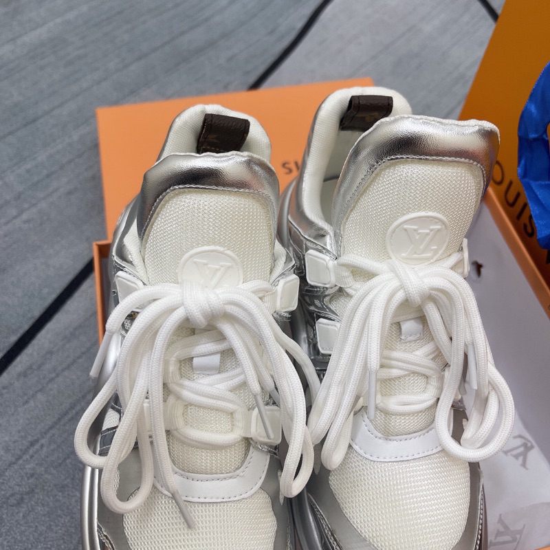 Giày LV Archligh Trắng Bạc Đế Cao Lai Au SC